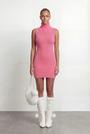 Selah Eyelash Knit Turtleneck Mini Dress