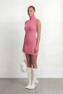 Selah Eyelash Knit Turtleneck Mini Dress