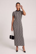Patterned Sweater Dress