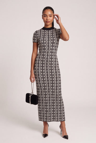 Patterned Sweater Dress