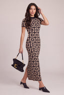 Patterned Sweater Dress