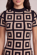 Patterned Sweater Dress