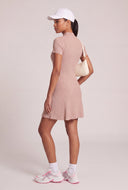 Rib Knit Mock Neck Mini Dress
