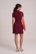 Rib Knit Mock Neck Mini Dress