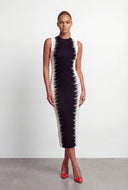 Soundwave Sleeveless Knit Sweater Dress