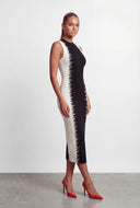 Soundwave Sleeveless Knit Sweater Dress