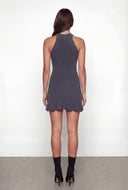 Amira Rhinestone Eyelash Knit Sleeveless Mini Dress