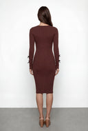Phoebe Rib Knit Bow Bodycon Sweater Dress