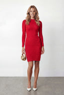 Reagan Greek Key Pattern Sweater Dress