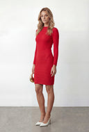 Reagan Greek Key Pattern Sweater Dress