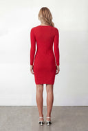 Reagan Greek Key Pattern Sweater Dress