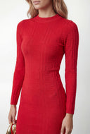 Reagan Greek Key Pattern Sweater Dress