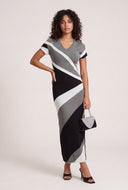 Abstract Sweater Maxi Dress