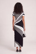 Abstract Sweater Maxi Dress