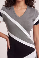 Abstract Sweater Maxi Dress