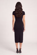 Metallic Detail Midi Dress