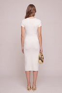 Metallic Detail Midi Dress