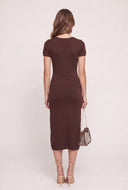 Metallic Detail Midi Dress