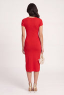 Metallic Detail Midi Dress