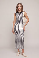 Patterned Maxi Sweater Dress