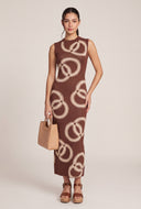 Patterned Maxi Sweater Dress