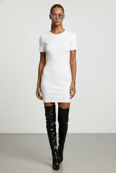 Sadie Ribbed Short Sleeve Bodycon Mini Dress