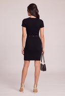 Belted Faux Wrap Dress