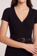 Belted Faux Wrap Dress