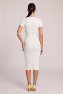 Belted Faux Wrap Dress