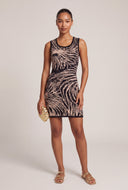Patterned Mini Sweater Dress