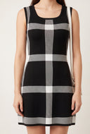 Windowpane Mini Dress
