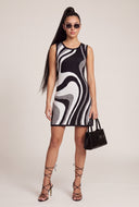 Swirl Print Mini Dress