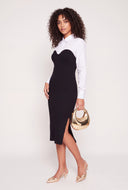 Layered Look Sweater Dress