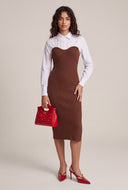 Layered Look Sweater Dress