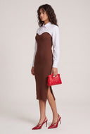 Layered Look Sweater Dress