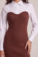 Layered Look Sweater Dress