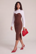 Layered Look Sweater Dress