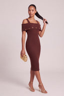 Cold Shoulder Midi Dress