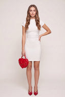 Ruched Short Sleeve Dress