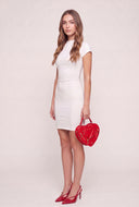 Ruched Short Sleeve Dress