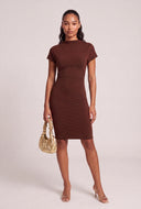 Ruched Short Sleeve Dress