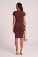 Ruched Short Sleeve Dress