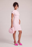Ruched Short Sleeve Dress
