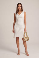 Cowl Neck Sleeveless Dress