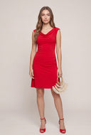 Cowl Neck Sleeveless Dress