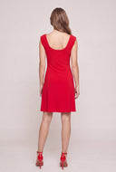 Cowl Neck Sleeveless Dress