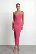 Kensley Square Neck Side Slit Cami Dress