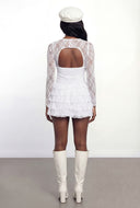 Katie Tiered Lace Keyhole Mini Dress