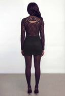 Lace Tie Neck Bodycon Mini Dress