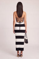 Striped Halter Maxi Dress